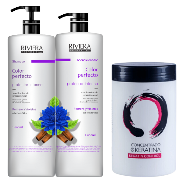 Pack Shampoo 1L + Acondicionador 1L + Keratina 1kg