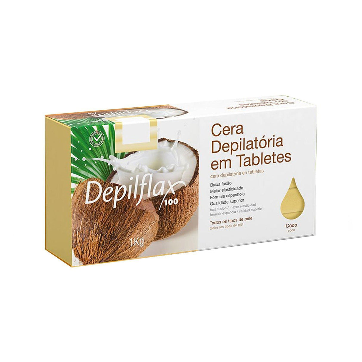 Cera Depilatoria Coco 1kg - Depilflax