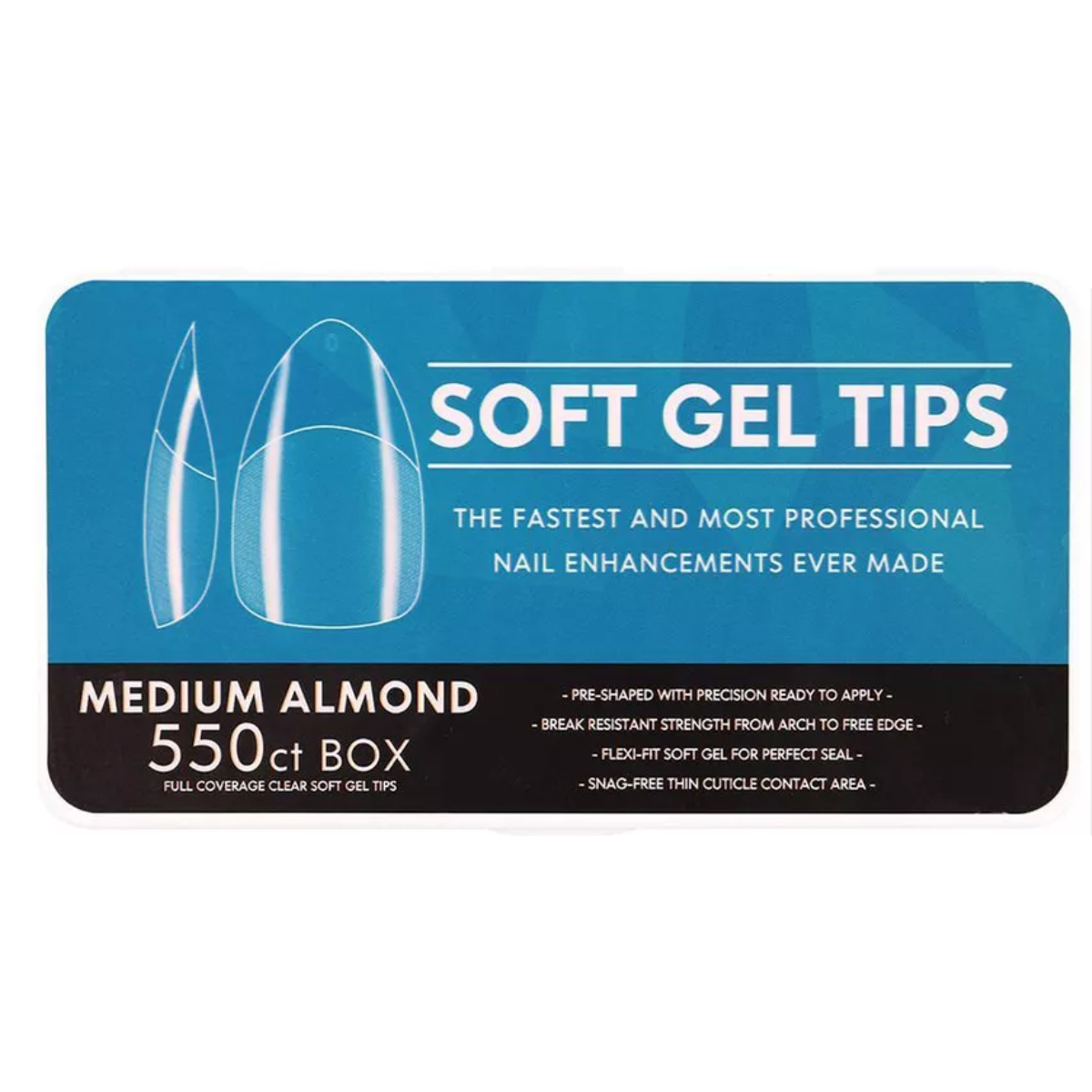 Tips Soft Gel uñas almendra 500 uds.