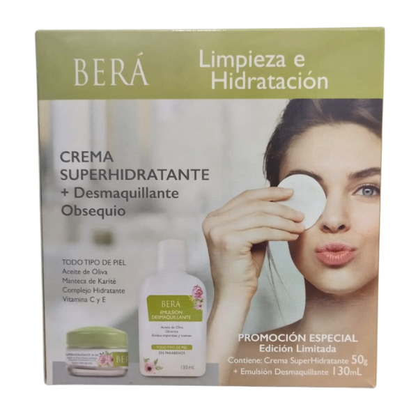 Pack Crema Superhidratante + Desmaquillante de obsequio Berá