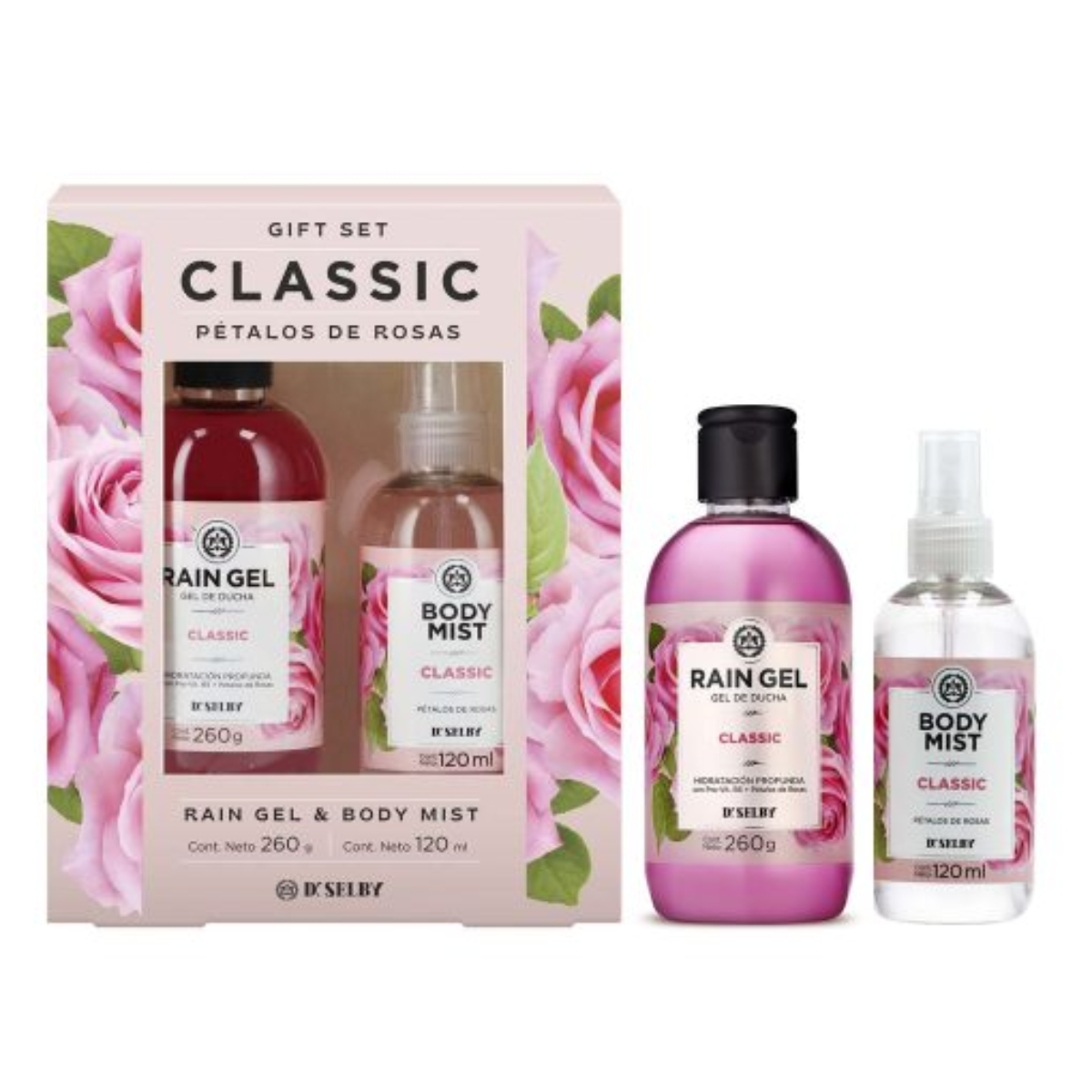 Gel de Ducha 260g + Body Mist 120ml Rain Gel