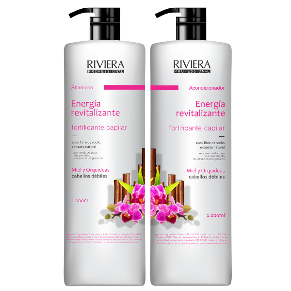 Pack Riviera Shampoo y Acondicionador Energía Revitalizante 1L c/u