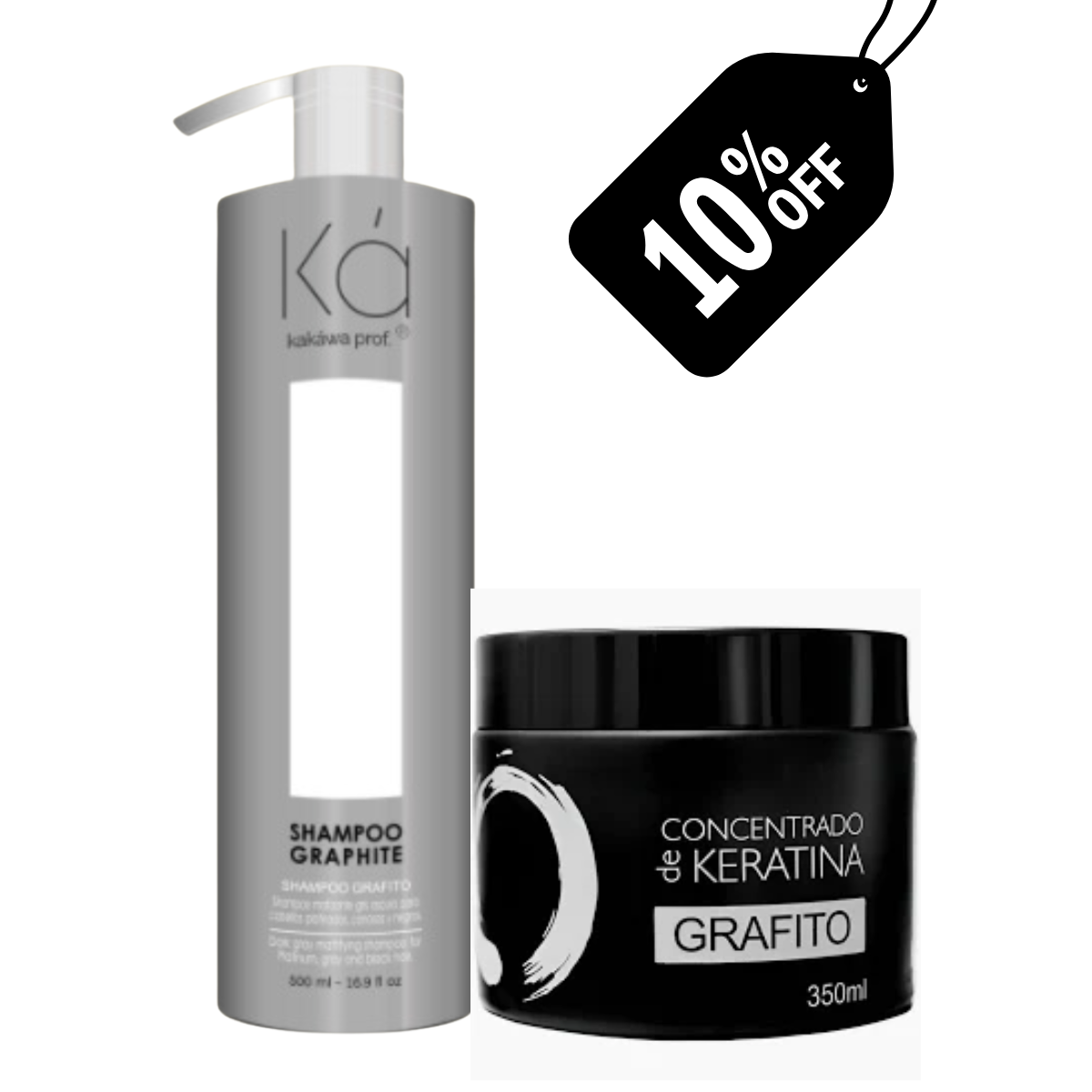 Pack Promo Shampoo Grafito 500ml + Concentrado de Keratina Grafito 350ml Riviera Professional