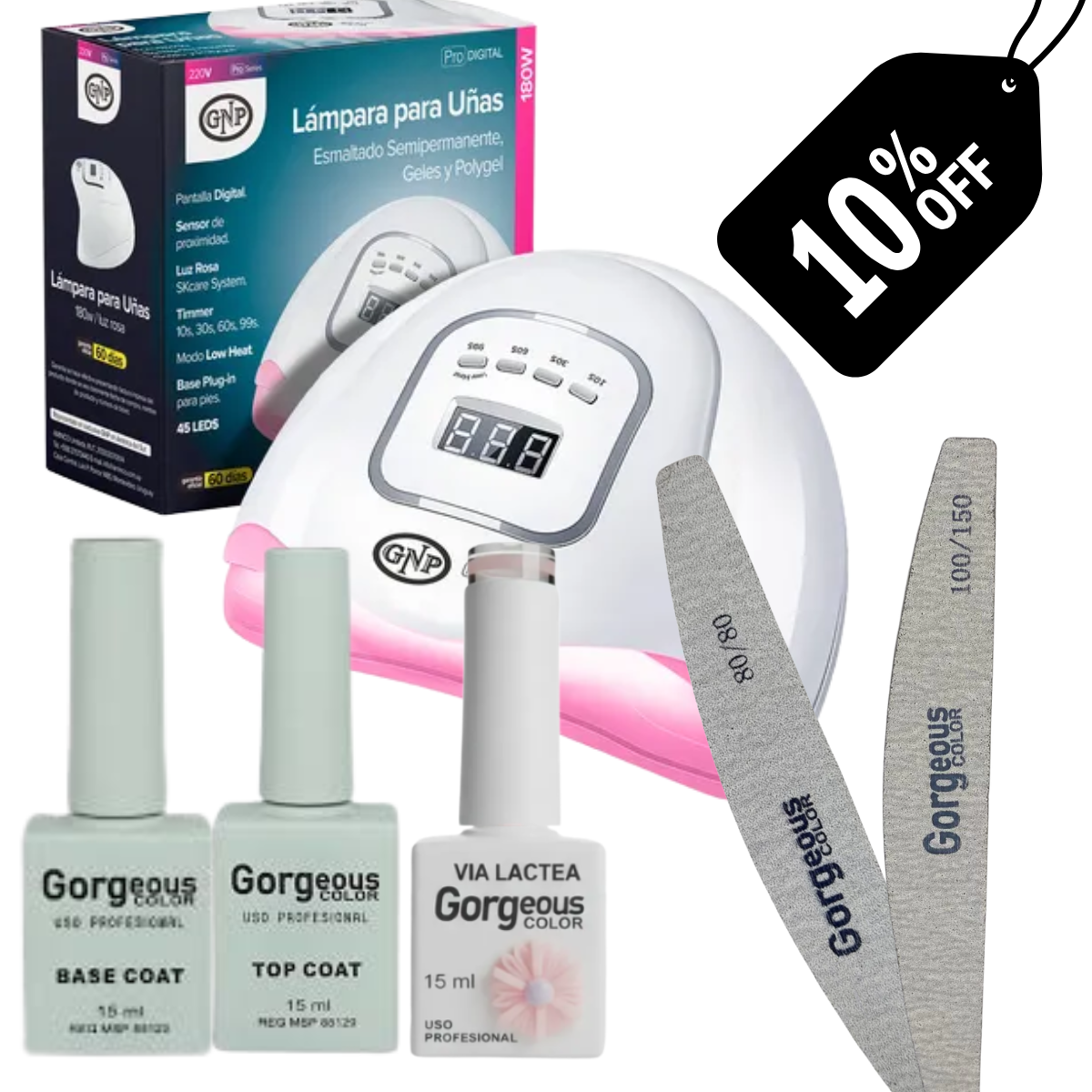 Pack Promo Manicura Lampara GNP + Accesorios