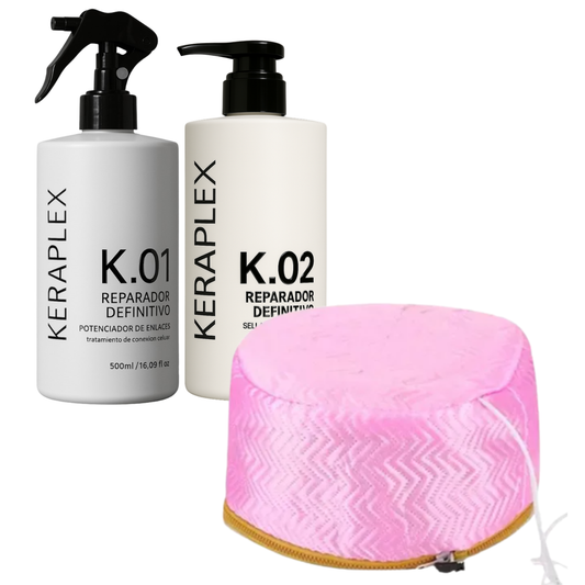 Kit Keraplex Riviera 2 Pasos + Gorra Térmica eléctrica