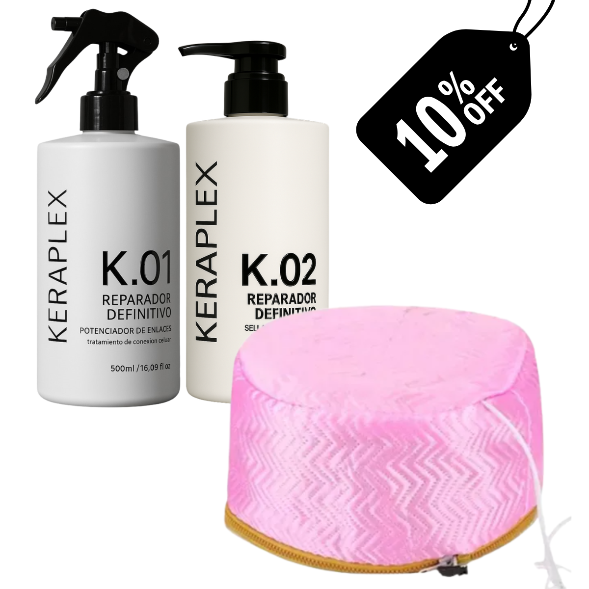 Kit Keraplex Riviera 2 Pasos + Gorra electrica